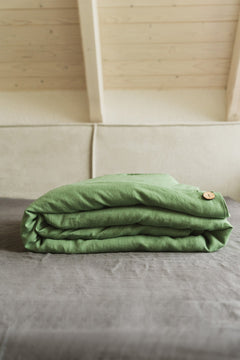 Linen Duvet Cover Matcha Green