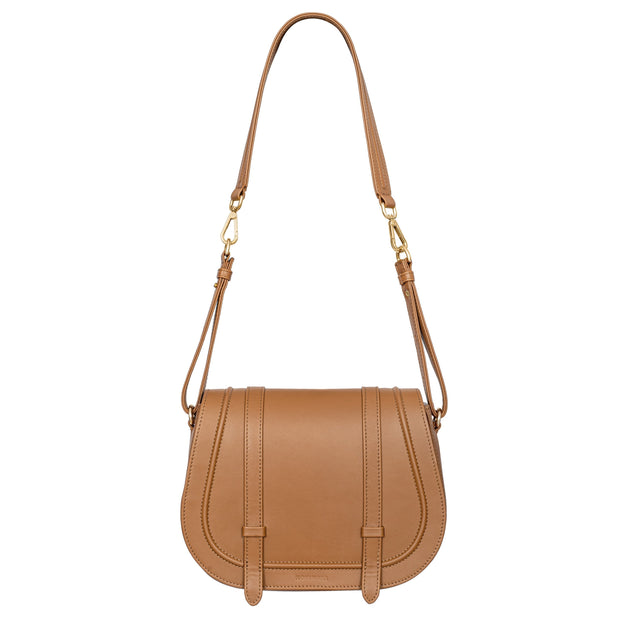 Maxi Saddle Bag No. 408 Caramel Brown