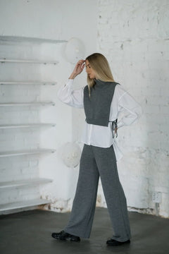 Merino Wool Turtleneck Vest