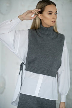 Merino Wool Turtleneck Vest