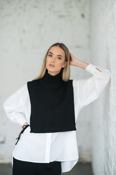 Merino Wool Turtleneck Vest