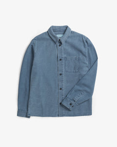 Casual Unisex Recycled Denim Shirt Blue