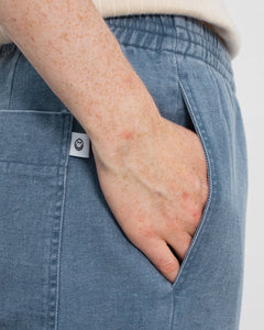 Wide Pants Washed Denim
