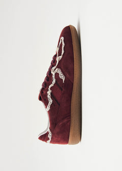 Tb.490 Crochet Burgundy Leather Sneakers