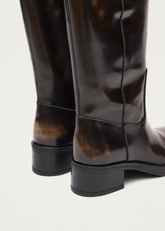 Sajan Brown Leather Boots