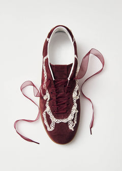 Tb.490 Crochet Burgundy Leather Sneakers