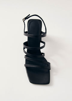 Aubrey Leather Sandals Black