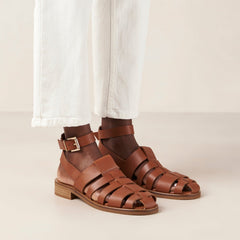 Perry Leather Sandals Brown