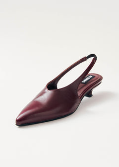 Eros Leather Pumps Burgundy