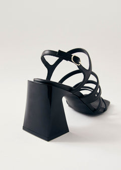 Aubrey Leather Sandals Black