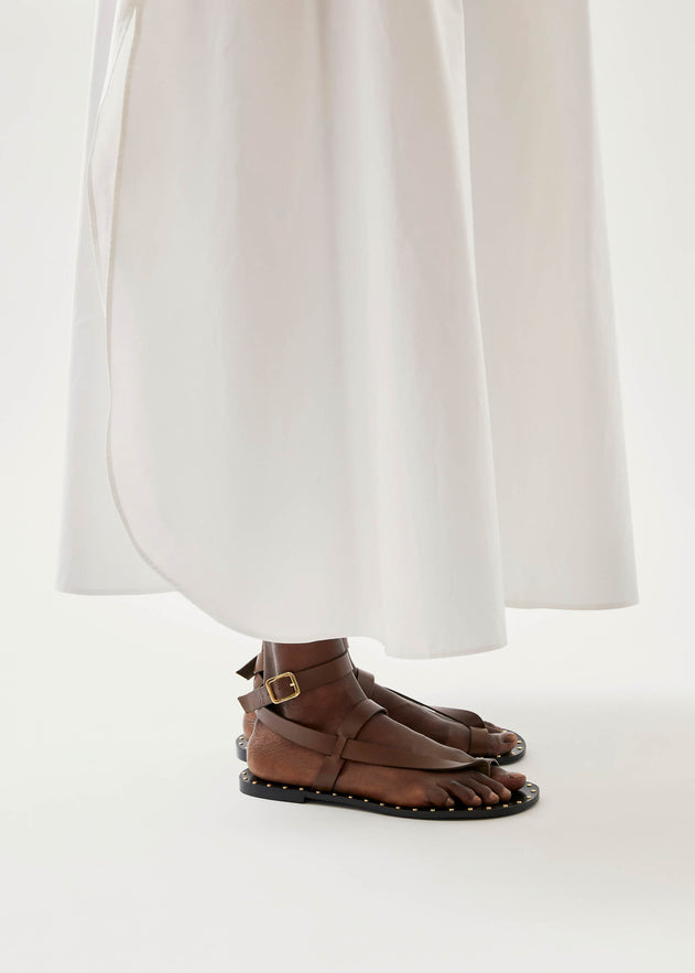 Tallula Leather Sandals Brown