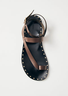 Tallula Leather Sandals Brown