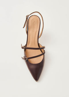 Joelle Brown Leather Pumps