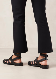 Perry Leather Sandals Black
