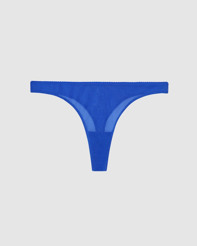 Mesh Thong Electric Blue