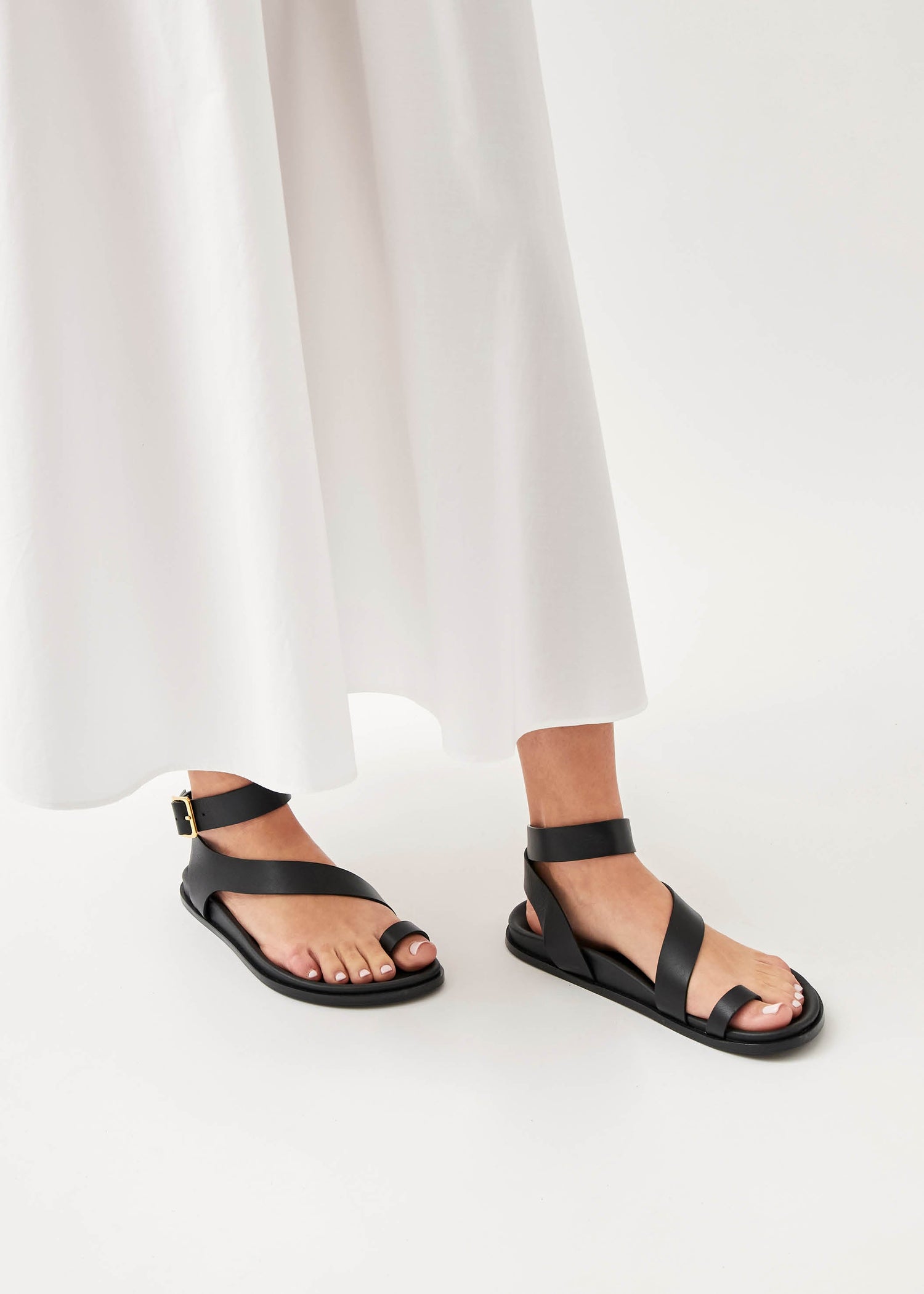 Myles Leather Sandals Black