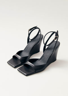 Riya Leather Sandals Black