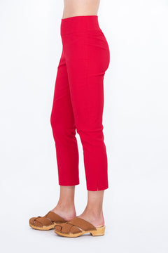 Eeva Slit Capri Trousers Red