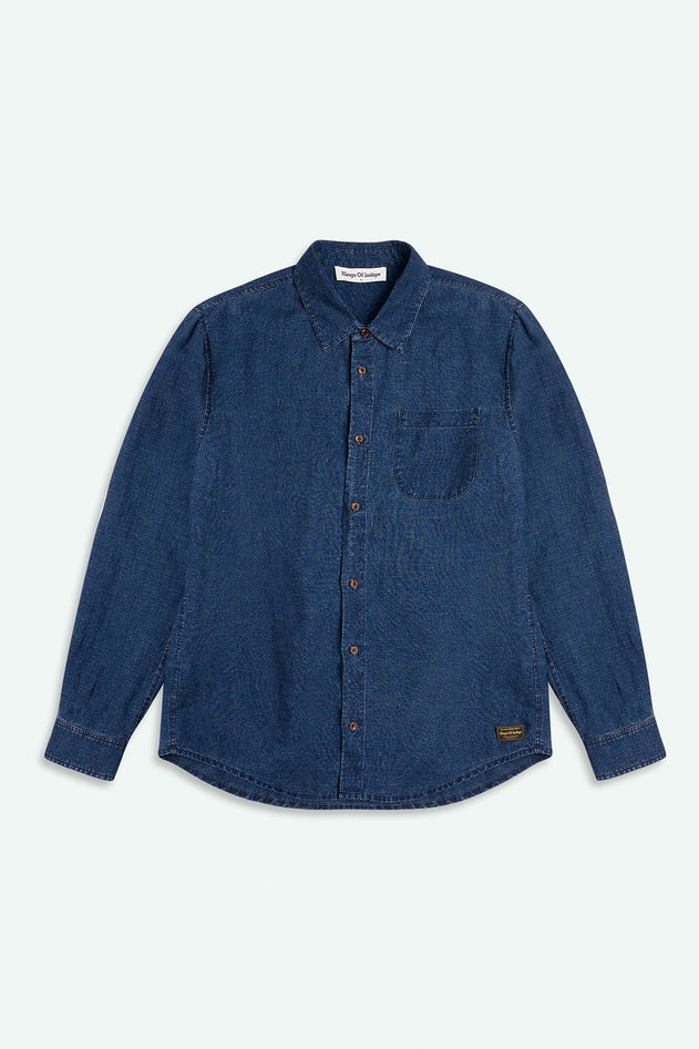 Enda Pocket Shirt Indigo Linen