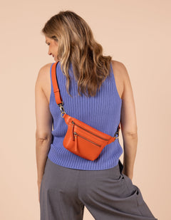 Beck's Bum Bag - Tangerine Classic Leather