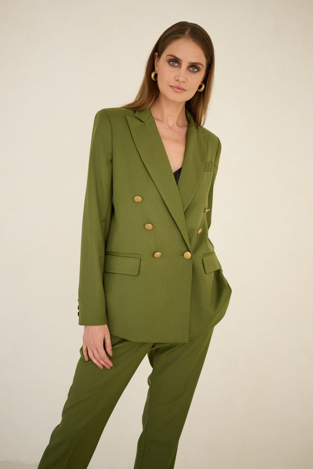 Double-breasted Jacket Olive