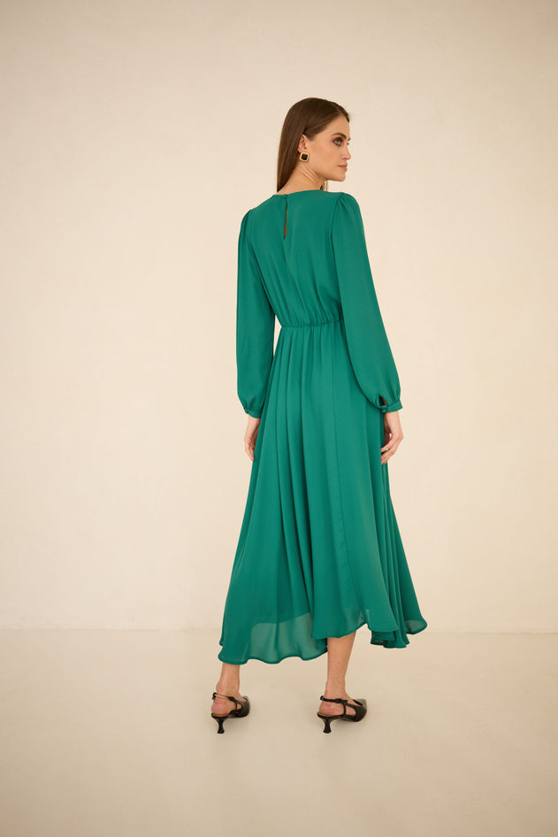 Magnolia Dress Emerald Green