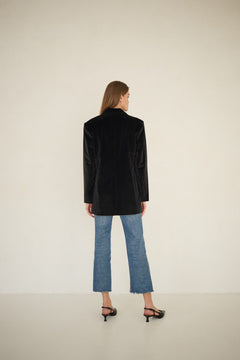 Maddison Black Velvet Blazer