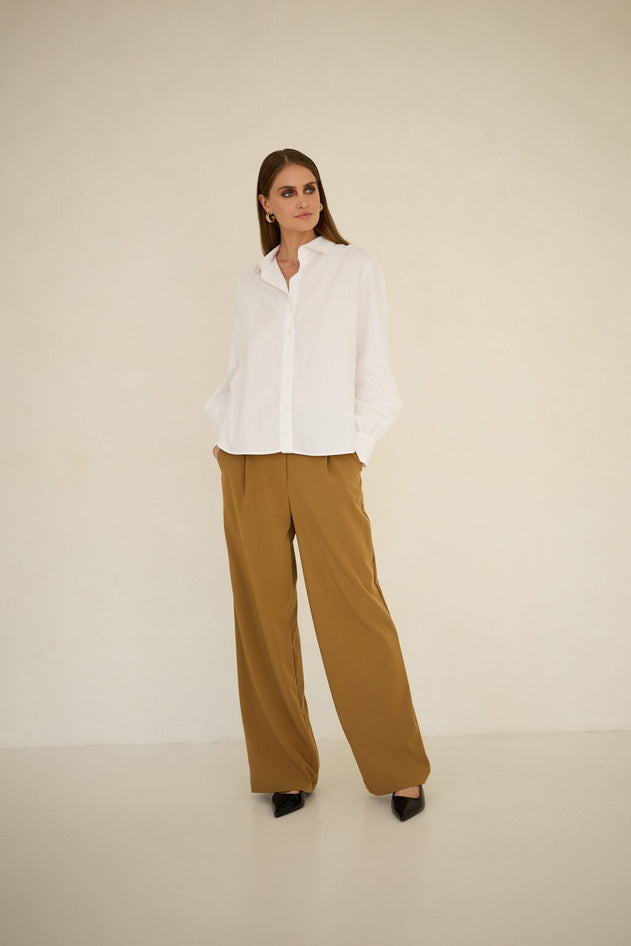 Noel Button-up Shirt White