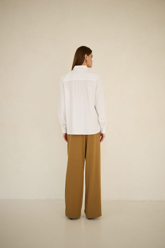 Noel Button-up Shirt White