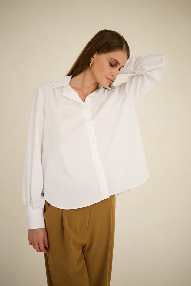 Noel Button-up Shirt White
