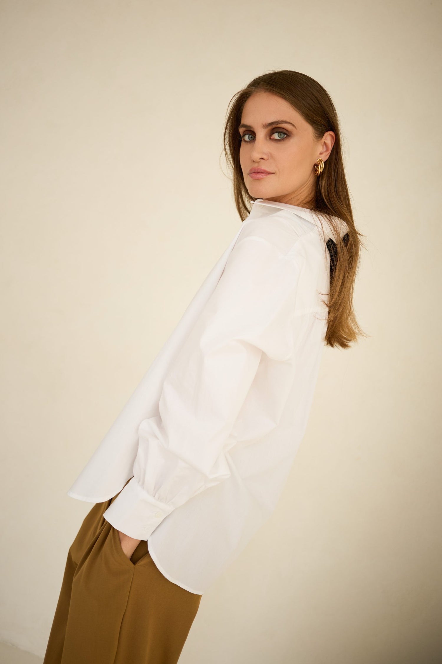 Noel Button-up Shirt White