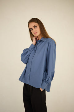 Noel Cotton Shirt Blue