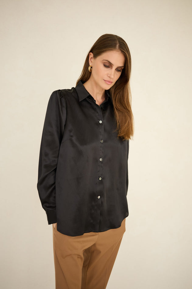 Silk Shirt Black