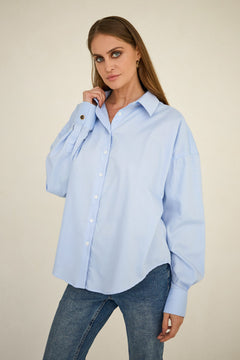 Classic Oversized Shirt Light Blue