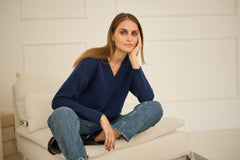 Cashmere Sweater Navy Blue