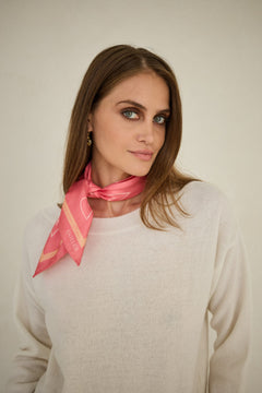 L'amour Silk Scarf Pink