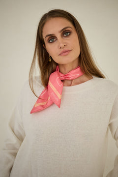 L'amour Silk Scarf Pink