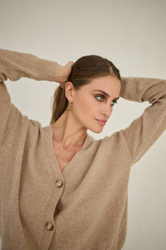 Cashmere Blend Cardigan Beige