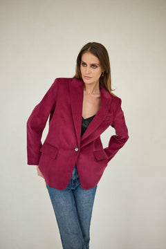 Corduroy Jacket Burgundy