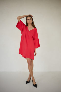 Thilde Kimono Dress Red