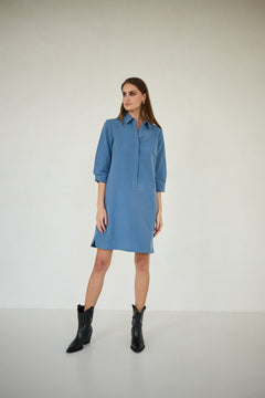 Zoe Shirt Dress Blue