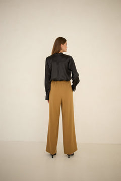 Wide Leg Trousers Beige