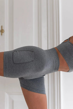 Ether Biker Shorts Heather Grey