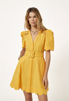 Euphoric Short Dress Warm Sun
