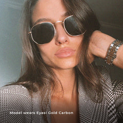 Eyasi Sunglasses Gold Kakao