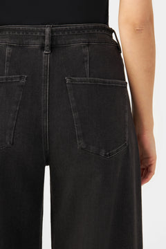 Blink Wide Cropped Jeans Black Denim