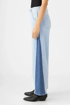 Blink Wide Cropped Jeans Two Tone