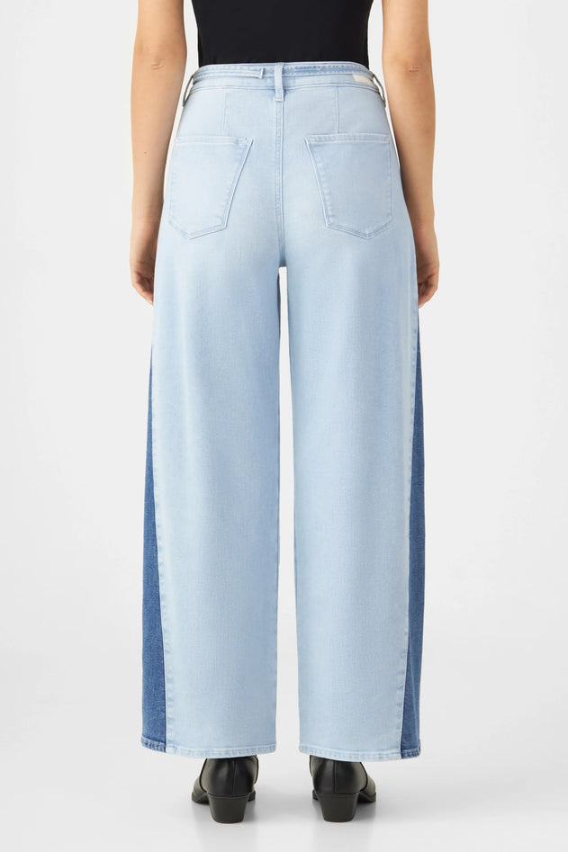 Blink Wide Cropped Jeans Two Tone