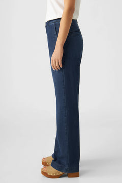 Glow Flared Chino Jeans Dark Blue