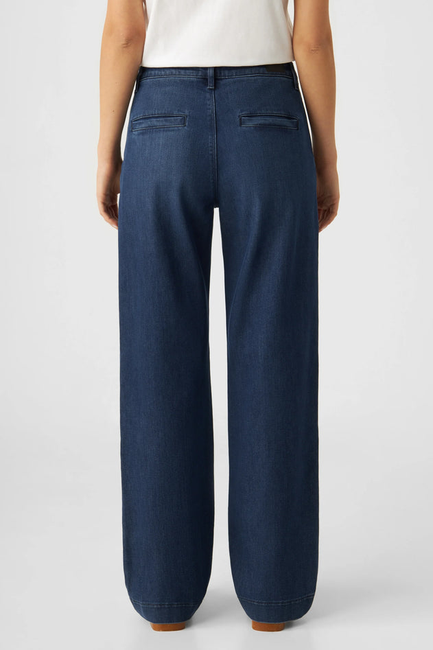 Glow Flared Chino Jeans Dark Blue